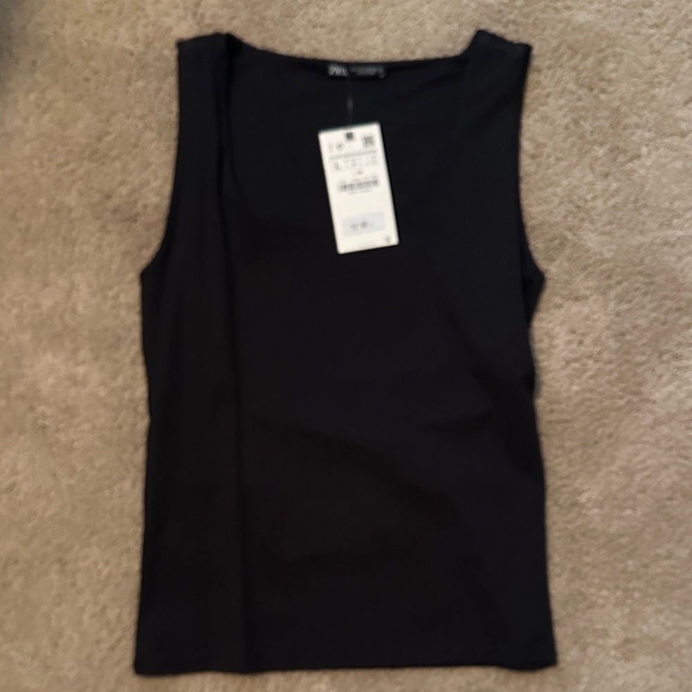 Zara Black Sleeveless Tank Top